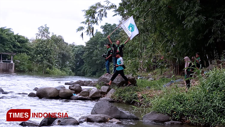 Proses pengambilan video kreatif Pagar Nusa Banyuwangi. (FOTO: Rizki Alfian/TIMES Indonesia)