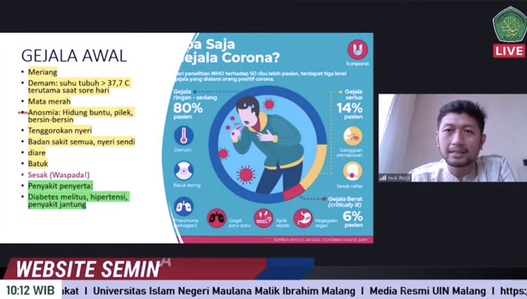 Melalui Webinar, UIN Maliki Malang Berbagi Tips Hidup Sehat di Masa