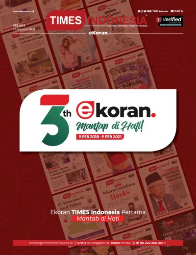 Edisi Selasa, 9 Februari 2021: E-Koran, Bacaan Positif Masyarakat 5.0 