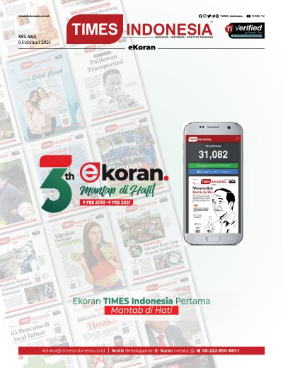 Edisi Selasa, 9 Februari 2021: E-Koran, Bacaan Positif Masyarakat 5.0