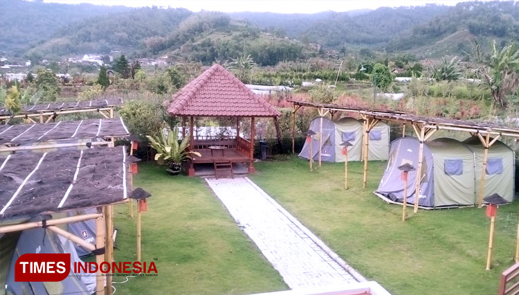 Bata Merah Guest House and Tent Kota Batu menyajikan panorama khas pegunungan. (FOTO: IHGM for TIMES Indonesia)