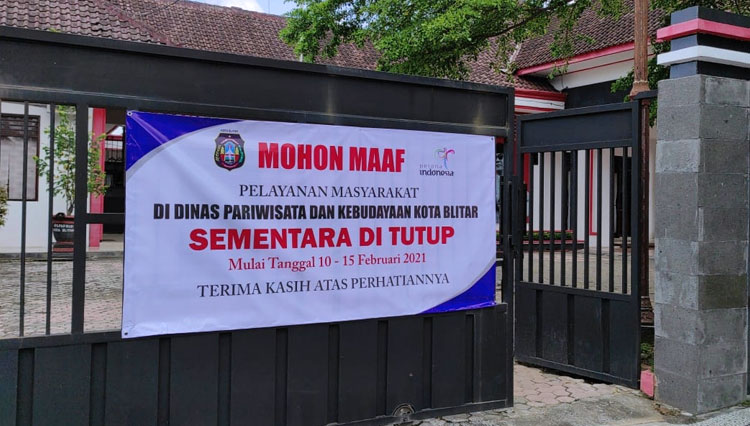Kepala Dinas Positif Covid-19, Disparbud Kota Blitar Tutup Sementara