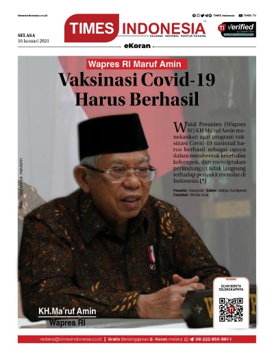 Edisi Selasa, 16 Februari 2021: E-Koran, Bacaan Positif Masyarakat 5.0