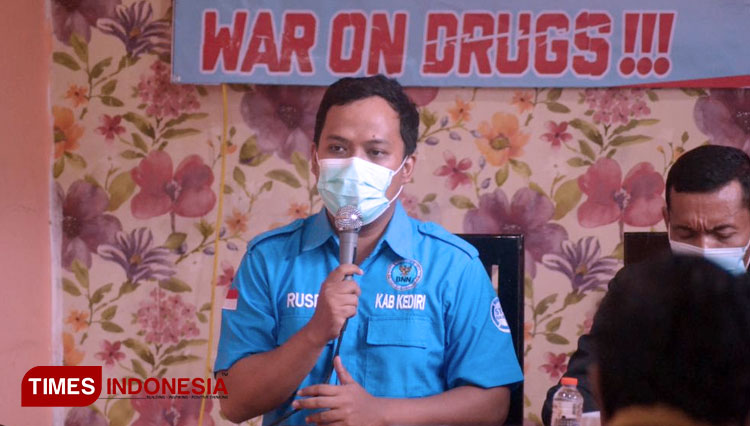 BNN Kabupaten Kediri membentuk program desa bersih narkoba (bersinar) di Desa Wonoasri, Rabu (17/2/2020). (FOTO: AJP TIMES Indonesia)
