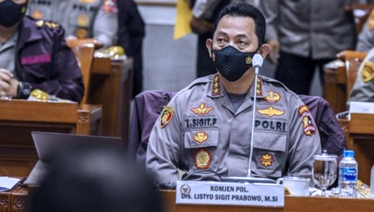 Kapolri Jenderal Listyo Sigit Prabowo saat mengikuti rapat dengar pendapat dengan DPR RI (FOTO: Dokumen ANTARA)