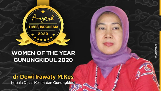 dr Dewi Irawaty M.Kes, Women of The Year Gunungkidul 2020. (Grafis: Dena Setya/TIMES Indonesia)
