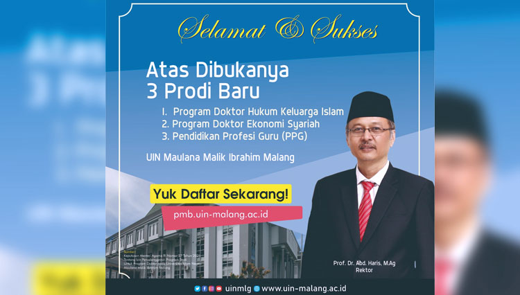 The brochure of the doctoral programs of UIN Malang. (Photo: the PR of UIN Maliki Malang)