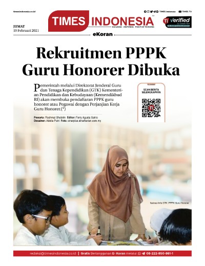 Edisi Jumat 19 Februari 2021: E-Koran, Bacaan Positif Masyarakat 5.0 