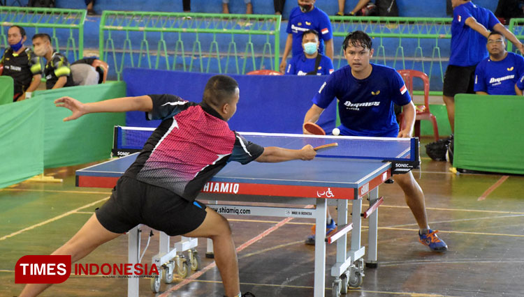 Turnamen tenis meja di RCI CUP 1 Cirebon. (Foto: Dede Sofiyah/TIMES Indonesia)