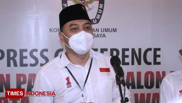 Eri Cahyadi, Wali Kota Surabaya terpilih hasil Pemilihan Wali Kota 2020. (Foto: Ammar Ramzi/TIMES Indonesia)