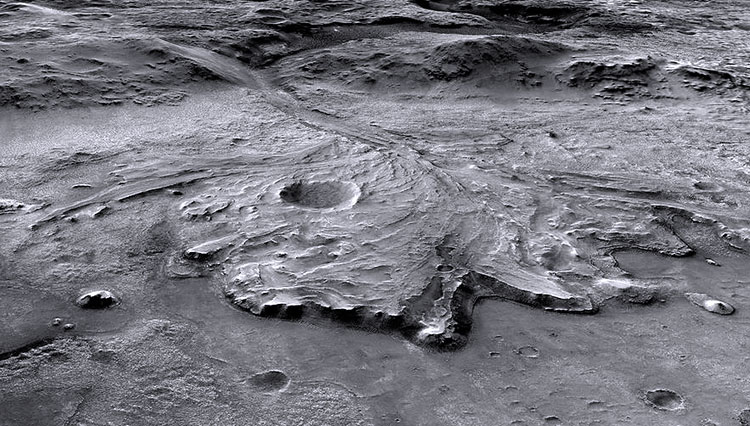 Kawah Jezero menceritakan kisah tentang masa lalu Mars yang basah. (FOTO: NASA/JPL-Caltech /USGS)