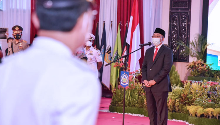 Suasana pelantikan enam kepala daerah terpilih hasil dari pilkada serentak 2020 di Provinsi NTB. (FOTO: Dinas Kominfotik NTB)