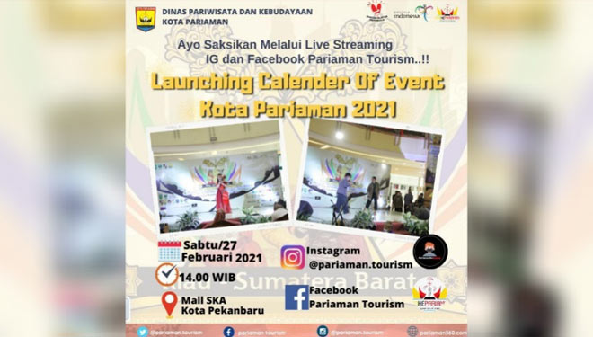 Grand Launching Calender of Event (CoE) Pariaman Festival 2021. (Foto : Disbudpar Kota Pariaman for TIMES Indonesia)