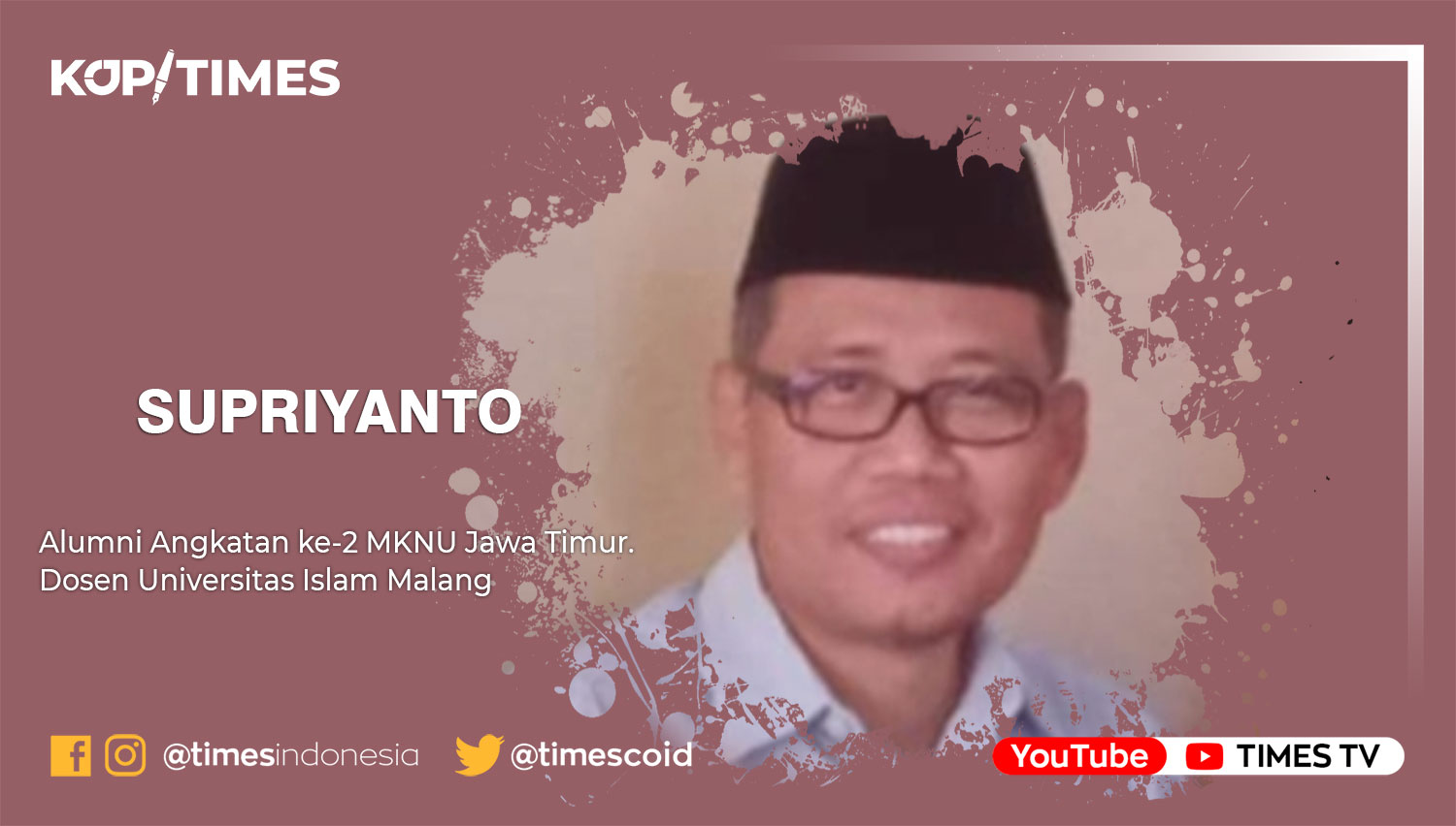 Dr Supriyanto. Dosen Universitas Islam Malang