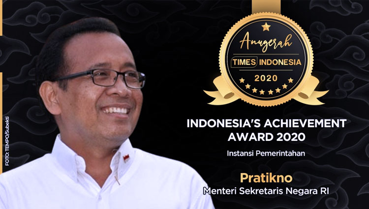 Mensesneg Pratikno Dapatkan Anugerah TIMES Indonesia 2020