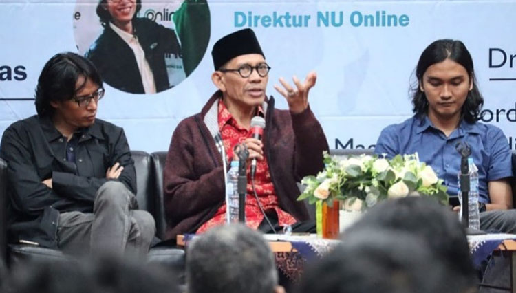 Ketua Pengurus Tanfidziyah Pengurus Besar Nahdlatul Ulama (PBNU), KH Robikin Emhas saat hadir dalam suatu acara diskusi di Jakarta (foto: Instagram/Robikin Emhas)