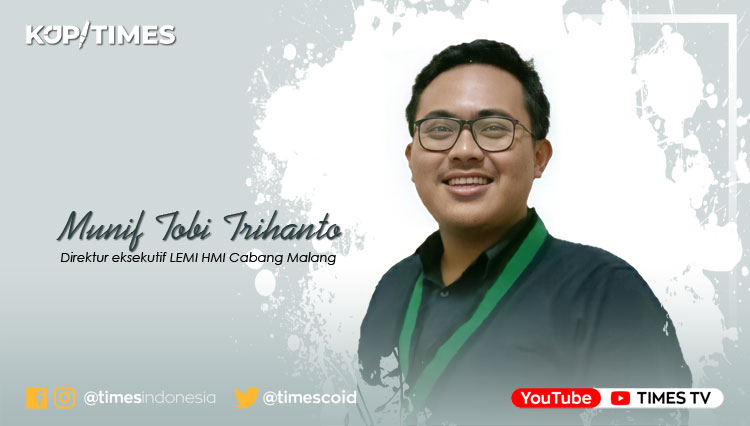 Munif Tobi Trihanto, Direktur eksekutif LEMI HMI Cabang Malang.
