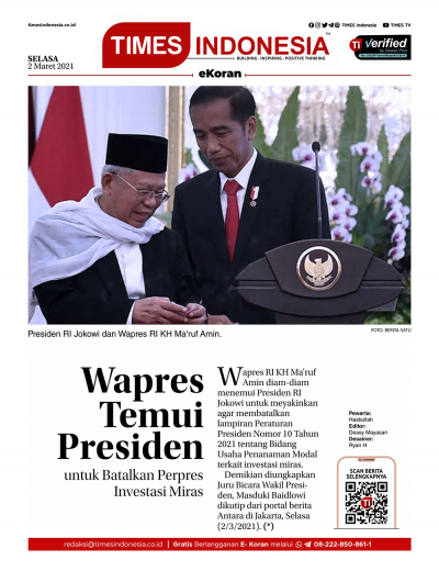 Edisi Selasa, 2 Maret 2021: E-Koran, Bacaan Positif Masyarakat 5.0 