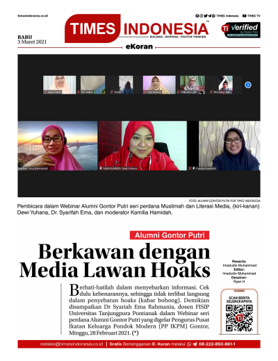 Edisi Rabu, 3 Maret 2021: E-Koran, Bacaan Positif Masyarakat 5.0 