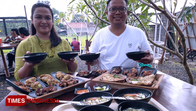 Soto empal kerbau, menu andalan Soto Empal Kenanga yang berada di kawasan Purwomartani, Kalasan Sleman Yogyakarta atau barat Candi Prambanan. (FOTO: Wiwit/TIMES Indonesia)