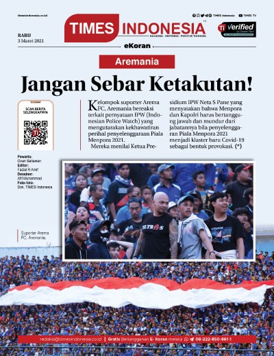 Edisi Rabu, 3 Maret 2021: E-Koran, Bacaan Positif Masyarakat 5.0