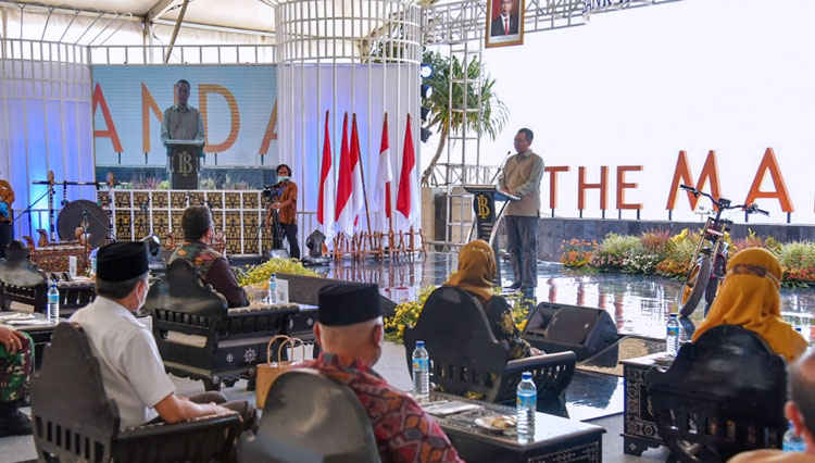 Suasana pembukaan pameran Karya Kreasi Indonesia Sesi I, di KEK Mandalika. (Foto: Dinas Kominfotik NTB)