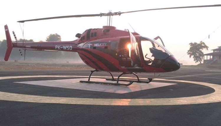 PT Whitesky Aviation memperkenalkan layanan baru, yaitu HeliCity atau taksi udara. (Foto: Instagram @helicityindonesia) 