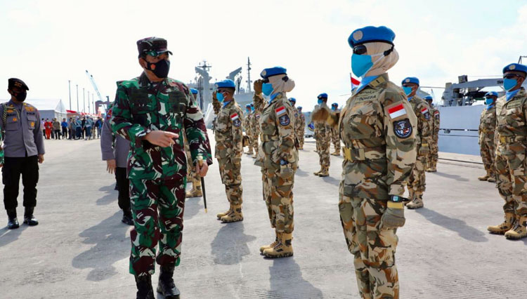 Panglima TNI Pimpin Upacara Pemberangkatan Satgas Maritim Konga XXVIII-M/UNIFIL