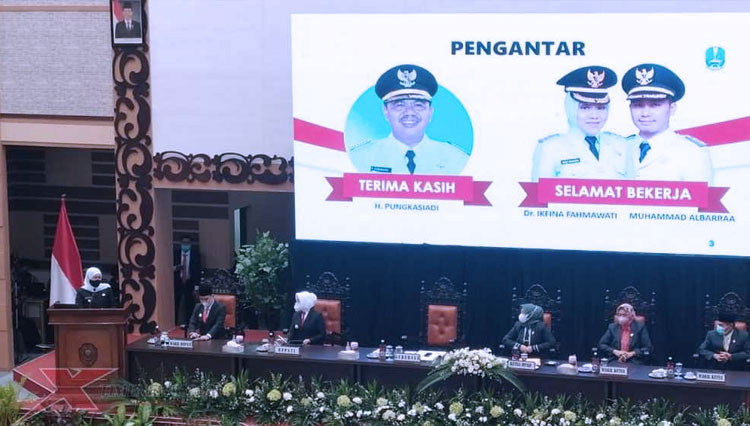 Video Pesan Presiden RI Jokowi Ditayangkan Saat Sertijab di DPRD Kabupaten Mojokerto