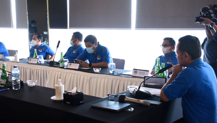 Situasi rapat perdana Dewan Pengurus Pusat Asosiasi Pemerintah Kota Seluruh Indonesia (APEKSI). (Foto: Humas Pemkot Gorontalo)
