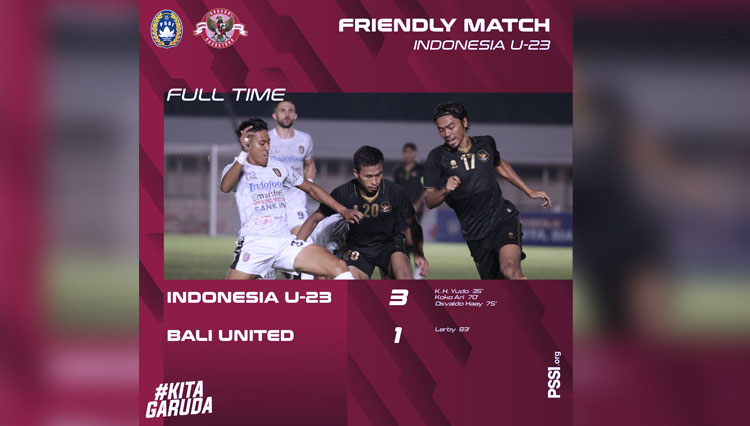 Laga Timnas vs Bali United (FOTO: PSSI) 