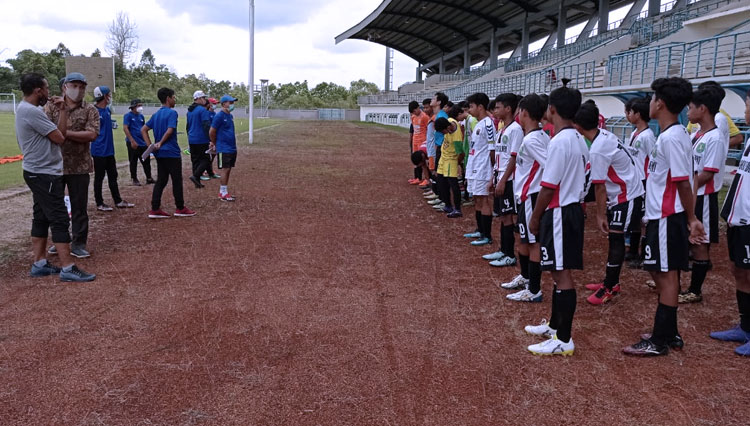 Suasana Seleksi Timnas U-16 dan U-19 di Lapangan Taman Prestasi Bontang Lestari Kota Bontang Kaltim (Foto: PSSI Bontang For TIMES Indonesia)