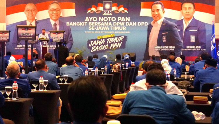 Ketua DPW PAN Jatim Ir A Riski Sadig ajak semua elemen kader PAN Jawa Timur untuk saling bahu membahu membesarkan partai. (FOTO: AJP TIMES Indonesia)
