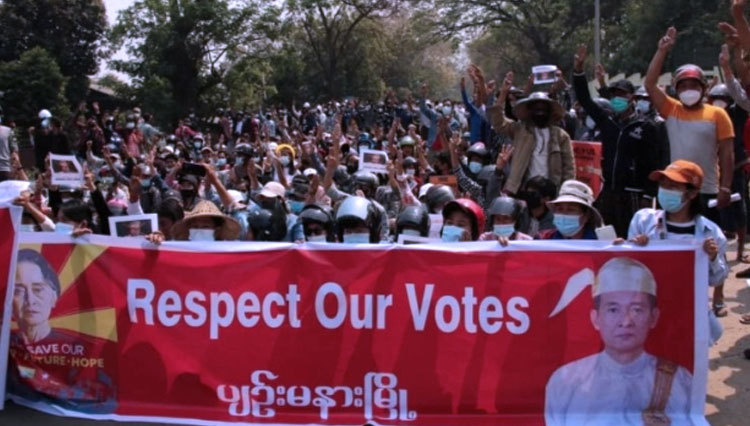 Lagi, Tiga Pengunjuk Rasa Myanmar Ditembak Mati