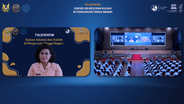 SMA Pradita Dirgantara menggelar Talk show virtual bertema “Sukses Seleksi dan Kuliah di Perguruan Tinggi Negeri bersama Para Rektor” pada Senin (8/3/2021). (Foto: SMA Pradita Dirgantara)