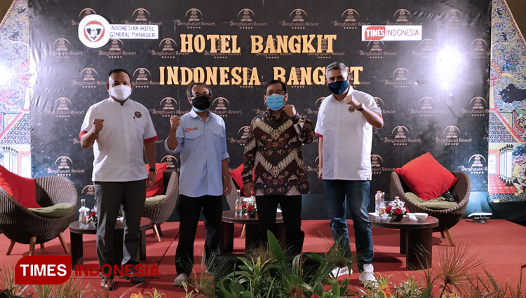 Peluncuran Indonesia Bangkit oleh IHGM dan TIMES Indonesia. (Foto: Imadudin Muhammad/TIMES Indonesia)