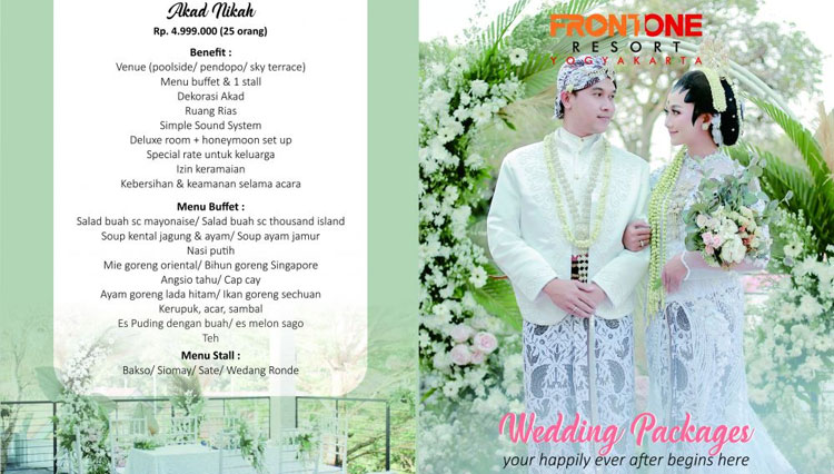 Paket Intimate Wedding di Front One Resort Yogyakarta Mulai Rp 4,9 Juta ...