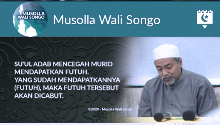 Tampilan aplikasi Musolla Wali Songo. (Foto: Tangkapan layar/TIMES Indonesia)