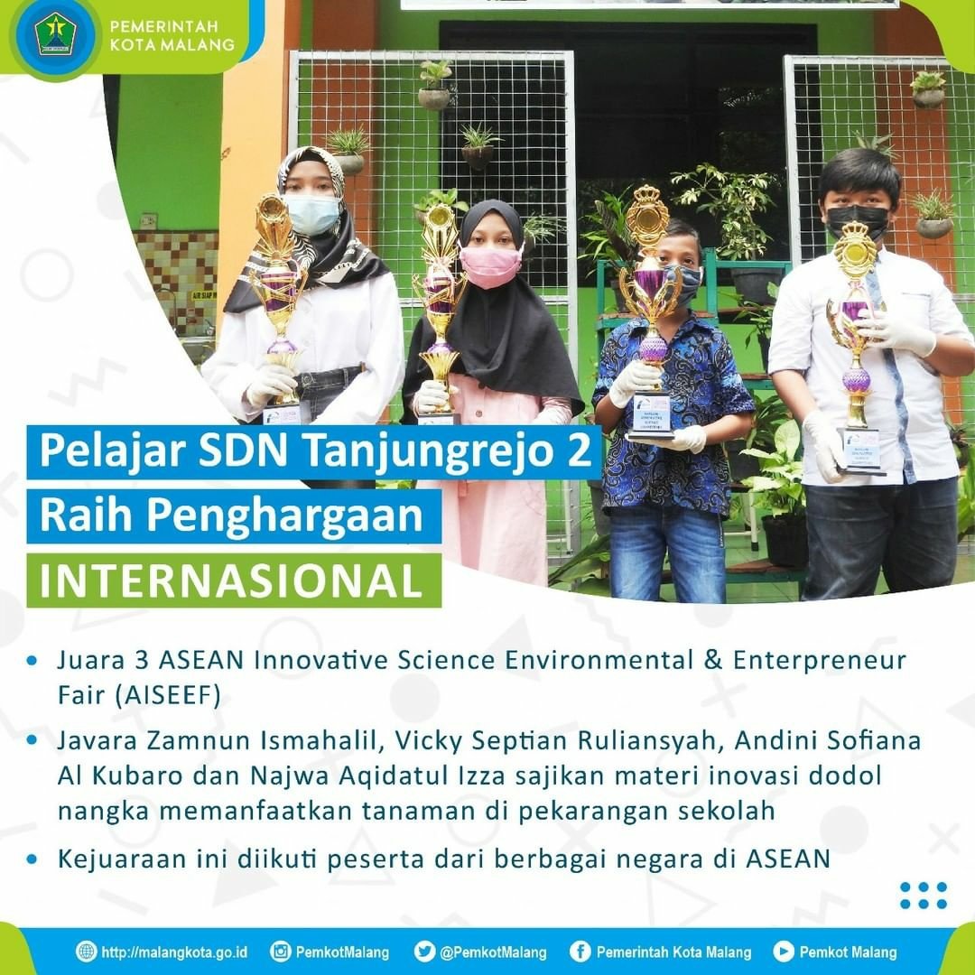 Empat siswa SDN Tanjungrejo 2 Kota Malang a
