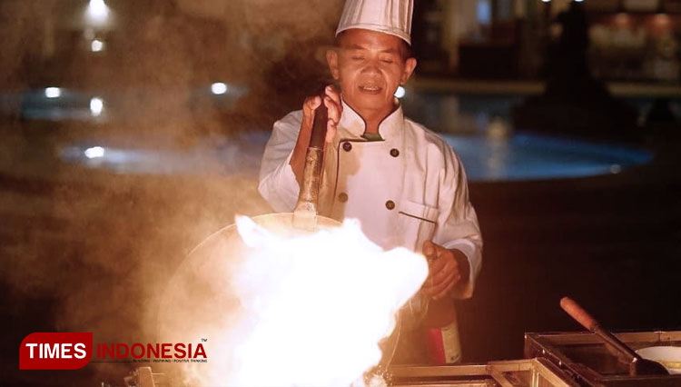 Nasi Balap Puyung disajikan oleh eL Hotel Kartika Wijaya Kota Batu untuk para wisatawan. (Muhammad Dhani Rahman/ TIMES Indonesia)