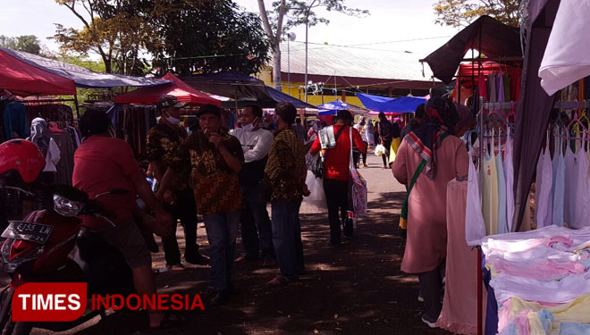 Pasar Kojengkang Dadaha mulai ramai dikunjungi setelah ditutup pada tanggal 5 Desember 2020 (Foto:Harniwan Obech/TIMES Indonesia)