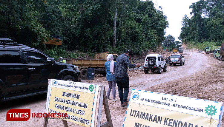 Pembangunan JLS Tahap Dua sebagai pendukung Jalan Tol Malang-Kepanjen. (Foto: Binar Gumilang/TIMES Indonesia).