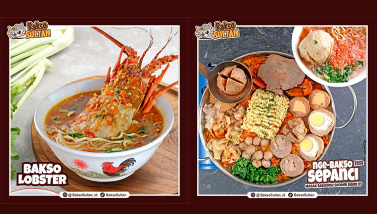 Some of the dishes served at Bakso Sultan at Jalan Lombok No.30, Bandung. (Photographs: Bakso Sultan for TIMES Indonesia)