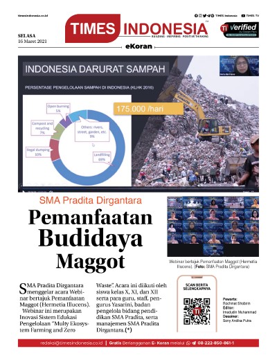 Edisi Selasa, 16 Maret 2021: E-Koran, Bacaan Positif Masyarakat 5.0