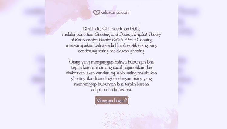 Tinggalkan Pasangan Tanpa Alasan, Ini Teori Fenomena Ghosting