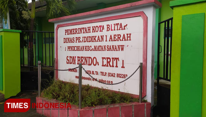 SD Bendogerit I Kelurahan Bendogerit Kecamatan Sananwetan Kota Blitar akan mengikuti pembelajaran tatap muka. (Foto: Sholeh/ TIMES Indonesia)