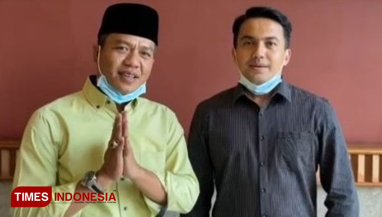 Bupati Bandung dan Wakil Bupati Bandung terpilih, HM Dadang Supriatna-Sahrul Gunawan, usai putusan perkara Pilbup Bandung. (Foto: Iwa/TIMES Indonesia)