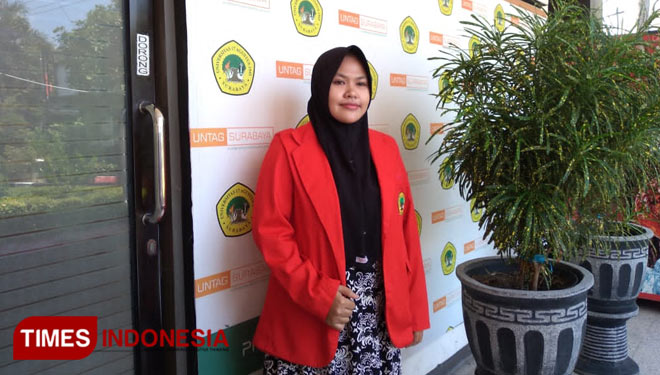 Mahasiswa Magister Psikologi, Fakultas Psikologi Untag Surabaya, Andriana Budi Riastri. (Foto: Khusnul Hasana/TIMES Indonesia)