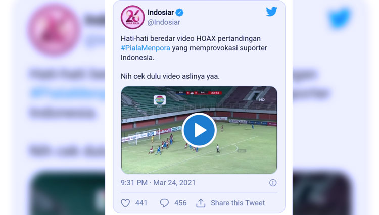 Video Provokasi dari Persija Jakarta di Piala Menpora 2021, Ini Penjelasan Indosiar