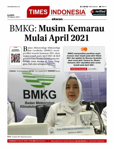 Edisi Kamis, 25 Maret 2021: E-Koran, Bacaan Positif Masyarakat 5.0 